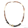 Fashion handmade hip hop wood beads necklace wholesale